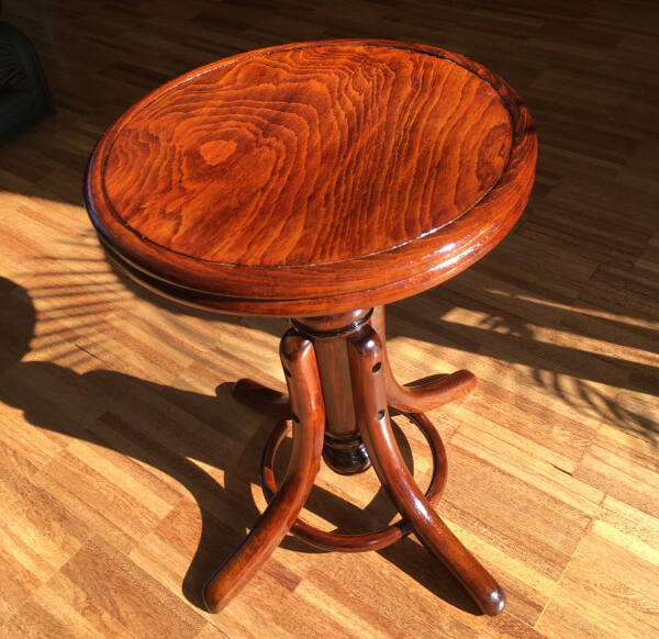 Starožitná klavírní stolička Fischel