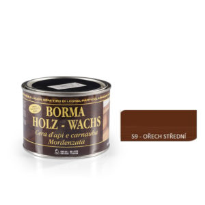 Borma wachs HOLZWACHS - Včelí vosk v pastě, 59 ořech střední 500ml