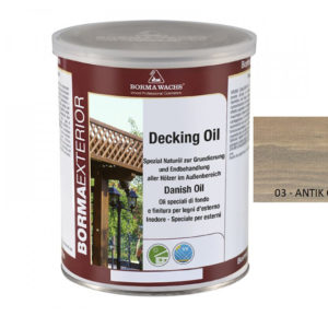 Borma wachs DECKING OIL - tónovaný dánský olej 1l, 03-antik grigio