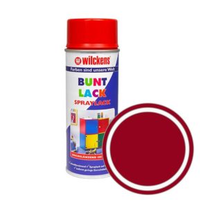 Německá syntetická vrchní barva ve spreji vysoký lesk Wilckens Spraylack Hochglanz Buntlack 400 ml, rubínově červená