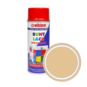 Německá syntetická vrchní barva ve spreji vysoký lesk Wilckens Spraylack Hochglanz Buntlack 400 ml, slonová kost