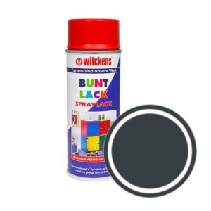 Německá syntetická vrchní barva ve spreji vysoký lesk Wilckens Spraylack Hochglanz Buntlack 400 ml, antracitová šedá