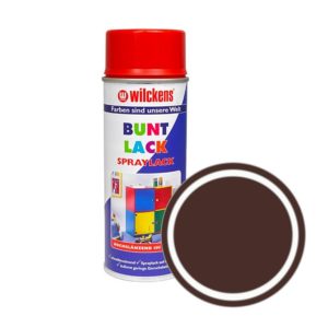 Německá syntetická vrchní barva ve spreji vysoký lesk Wilckens Spraylack Hochglanz Buntlack 400 ml, čokoládová hnědá
