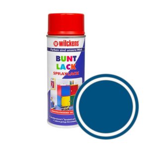 Německá syntetická vrchní barva ve spreji vysoký lesk Wilckens Spraylack Hochglanz Buntlack 400 ml, hořec modrá