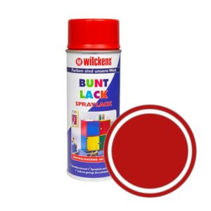 Německá syntetická vrchní barva ve spreji vysoký lesk Wilckens Spraylack Hochglanz Buntlack 400 ml, ohnivě červená