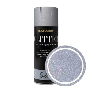 Stříbrný dekorační třpytivý sprej Rust-Oleum Glitter Ultra Shimmer Silver 400 ml