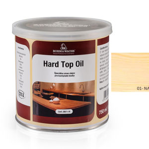 Borma wachs HARD TOP OIL - tónovaný tvrdý olej na povrchy stolů 0,75l, 01-natur
