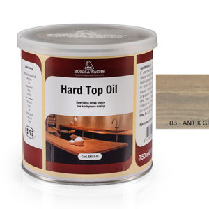 Borma wachs HARD TOP OIL - tónovaný tvrdý olej na povrchy stolů 0,75l, 03-antik grigio