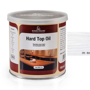 Borma wachs HARD TOP OIL - tónovaný tvrdý olej na povrchy stolů 0,75l, 09-bianco