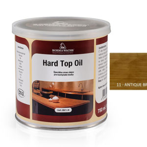 Borma wachs HARD TOP OIL - tónovaný tvrdý olej na povrchy stolů 0,75l, 11-antique brown