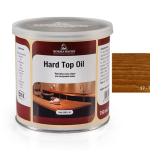 Borma wachs HARD TOP OIL - tónovaný tvrdý olej na povrchy stolů 0,75l, 17-teak