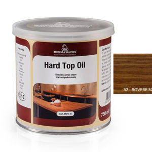 Borma wachs HARD TOP OIL - tónovaný tvrdý olej na povrchy stolů 0,75l, 52-rovere scuro