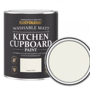 Omyvatelná matná barva na kuchyně Rust-Oleum Kitchen Cupboard Paint, 750 ml, antická bílá