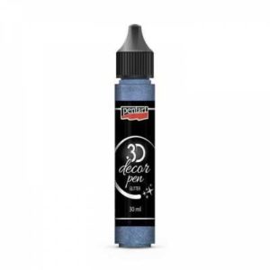 dekoracne 3d pero 30 ml glitrova modra