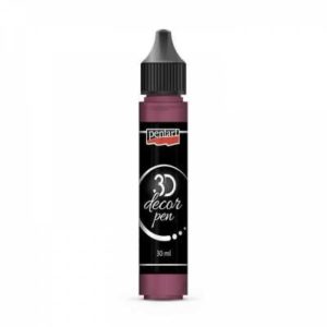 dekoracne 3d pero 30 ml rubinova cervena