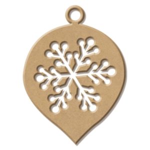 Dřevěný výřez - Ozdobička s vločkou