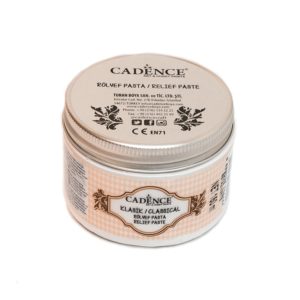 Klasická reliéfní pasta Cadence - bílá