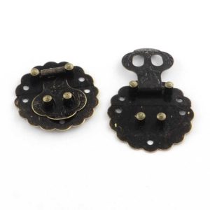 KOVOVÉ ZAPÍNÁNÍ, 40 X 8 MM, STAROBRONZ, 5 KS