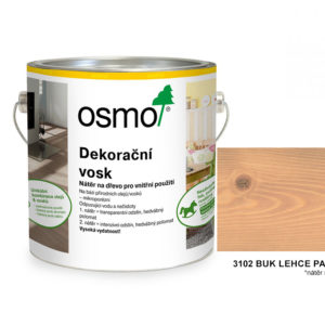 OSMO - dekorační vosk - transparentní odstíny, 3102-buk lehce pařený