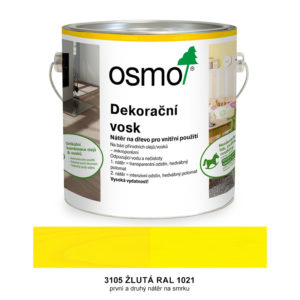 OSMO - dekorační vosk - intenzivní odstín, 3105-žlutá