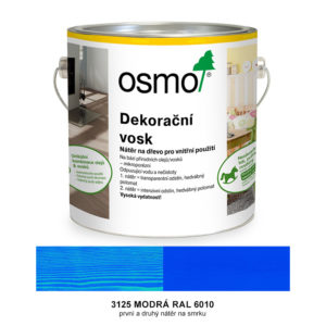 OSMO - dekorační vosk - intenzivní odstín, 3125-modrá