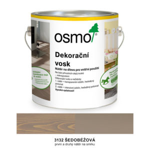 OSMO - dekorační vosk - intenzivní odstín, 3132-šedobéžová