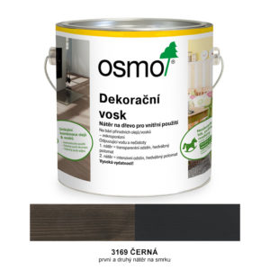 OSMO - dekorační vosk - intenzivní odstín, 3169-černá