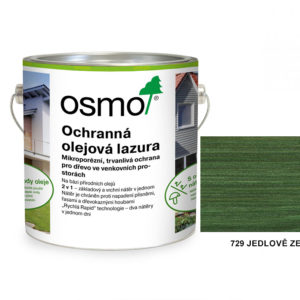 Osmo ochranná olejová lazura 0,75l, 729 jedlově zelená