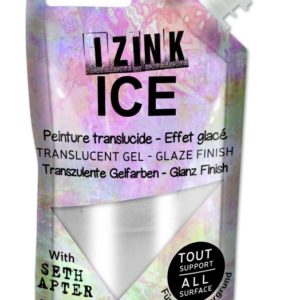 Poloprůhledná barva IZINK ICE, 80 ml - argent, stříbrná