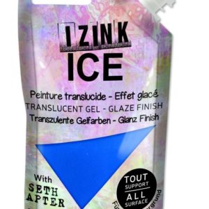 Poloprůhledná barva IZINK ICE, 80 ml - azurová modrá