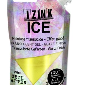 Poloprůhledná barva IZINK ICE, 80 ml - cold gold, zlatá