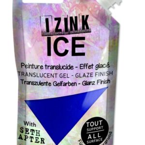 Poloprůhledná barva IZINK ICE, 80 ml - frostbite, tmavě modrá