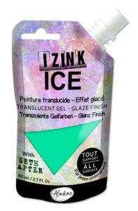 polopruhledna barva izink ice 80 ml glacier green modrozelena
