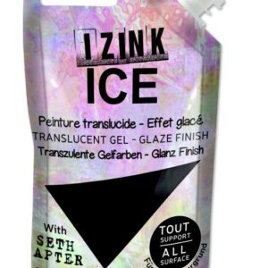 Poloprůhledná barva IZINK ICE, 80 ml - noir, černá