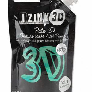 Reliéfní pasta, 3D IZINK, 80 ml - agave, perleťová modrozelená