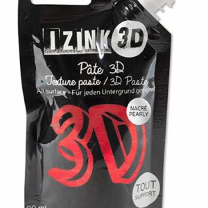 Reliéfní pasta, 3D IZINK, 80 ml - tulip, perleťová červená