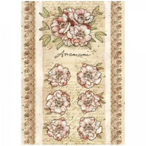 ryzovy papier a4 roses and flowers 1