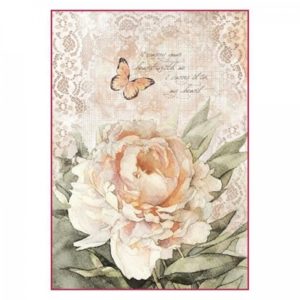 ryzovy papier a4 vintage rose and laces 1