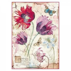 ryzovy papier a4 vintage tulips 1