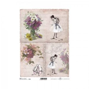 ryzovy papier na decoupage a4 baletka