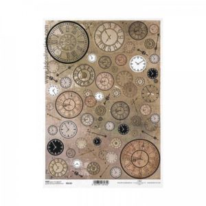 ryzovy papier na decoupage a4 hodinky 2