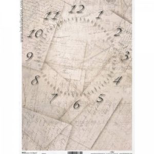 ryzovy papier na decoupage a4 hodiny arabske 1