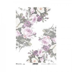 ryzovy papier na decoupage a4 jemne ruze fialove 1