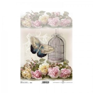 ryzovy papier na decoupage a4 klietka velka 1