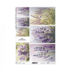 ryzovy papier na decoupage a4 levandule 1