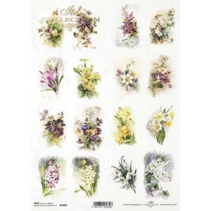 ryzovy papier na decoupage a4 male kyticky 1