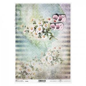 ryzovy papier na decoupage a4 margaretky dievca 1