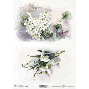 ryzovy papier na decoupage a4 orgovan a snezienka 1