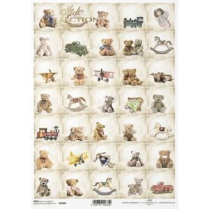 ryzovy papier na decoupage a4 retro hracky 2