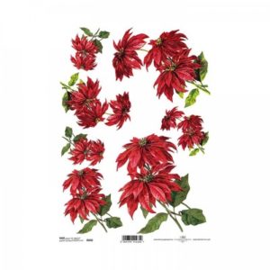 ryzovy papier na decoupage a4 vianocna ruza 3